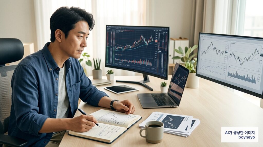 국내주식 실전 매매 - AI로 생성된 이미지입니다
